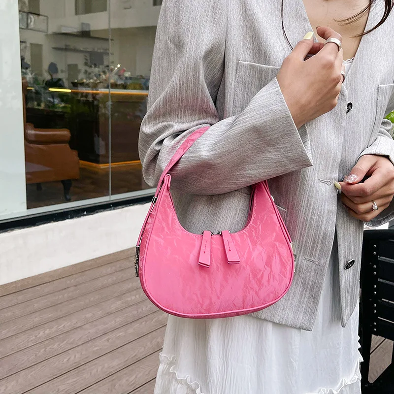 

Luxe Niche Underarm Bag, Vintage Minimalist Top Handle Purse, Women's Versatile Day to Night Crossbody, Casual Sling Bag