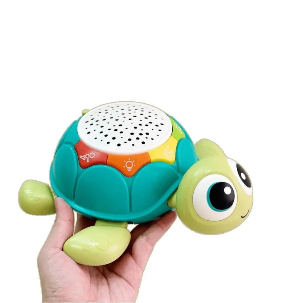 Plastic Musical Crawling Turtle Simulation Interactive Starlight Turtle Infant Ornament Collection Musical Projector Turtle