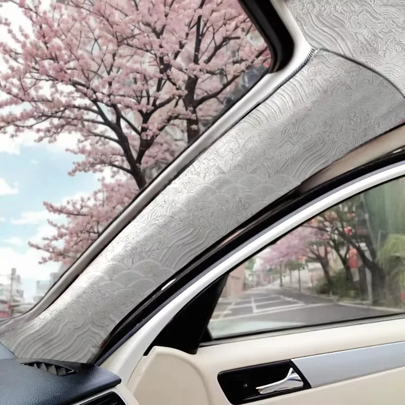 1 قطعة العالمي AB عمود Backi ملصقات النسيج ذاتية اللصق ملصقات السيارات الداخلية عالية الجودة الديباج الساتان التطريز ملصقات