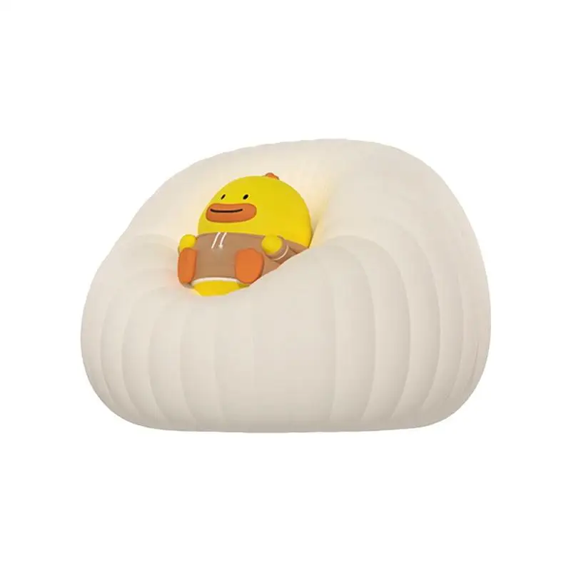 

Silicone Night Light Bedroom Bedside Lamp Auto-timer Lying Sofa Cartoon Touch Light 3-Levels Nursery Lighting For Kids Reading