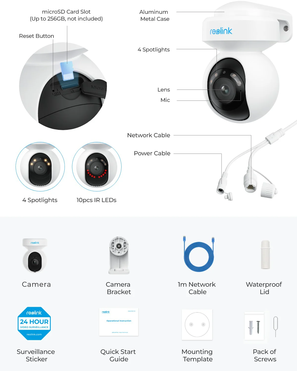 Imagem -06 - Câmera de Segurança Reolink 4k 8mp Poe Câmera ip de Rastreamento Automático de 360° com Detecção de ia Inteligente Visão Noturna Colorida Áudio Bidirecional