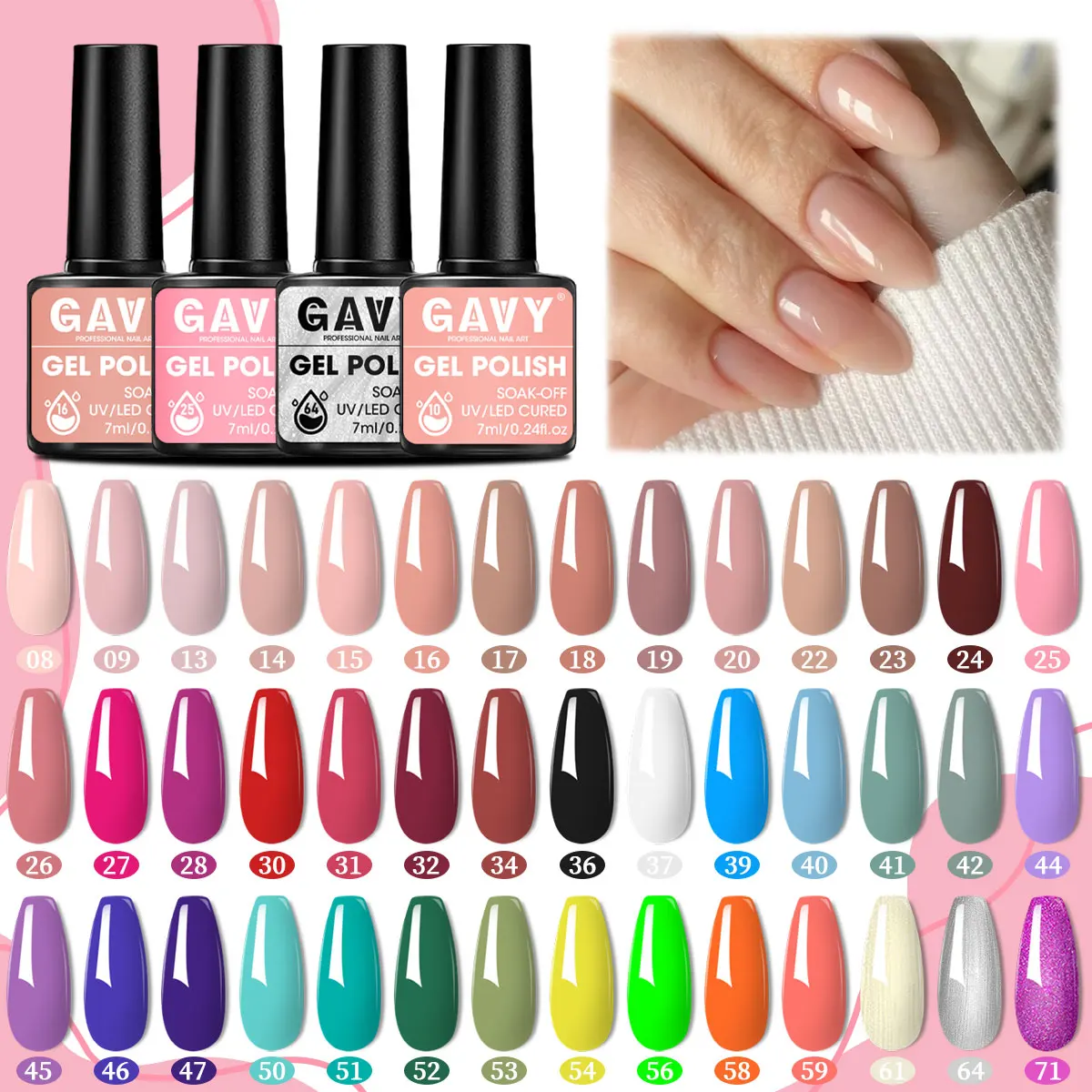 

VOKY 6-color gel nail polish set, homemade soaking remover for LED gel nail polish, nail art gift