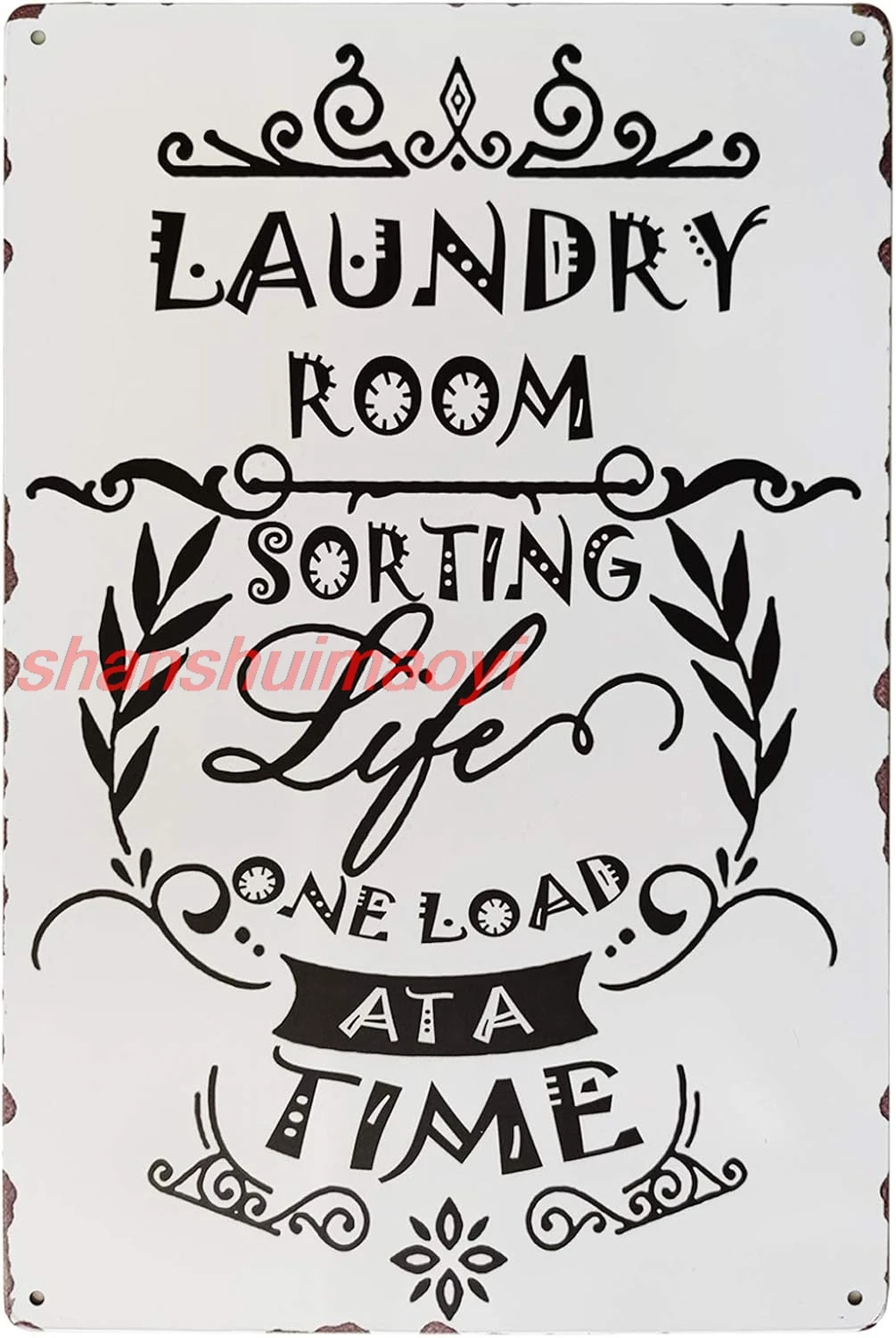 Laundry Room Sorting Life One Load at A Time Vintage Metal Tin Sign Laundry Signs Farmhouse Country Home Decor 8X12Inch