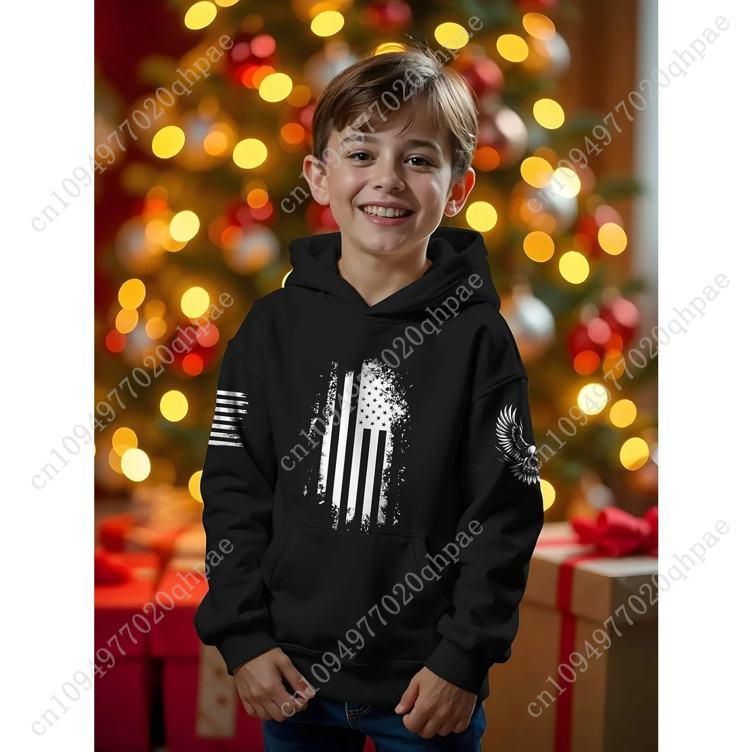 sanatty 3D-print hoodies voor tienerjongens kinderen, grafisch bedrukte sweatshirtpullover, 6-16 jaar, met zakken