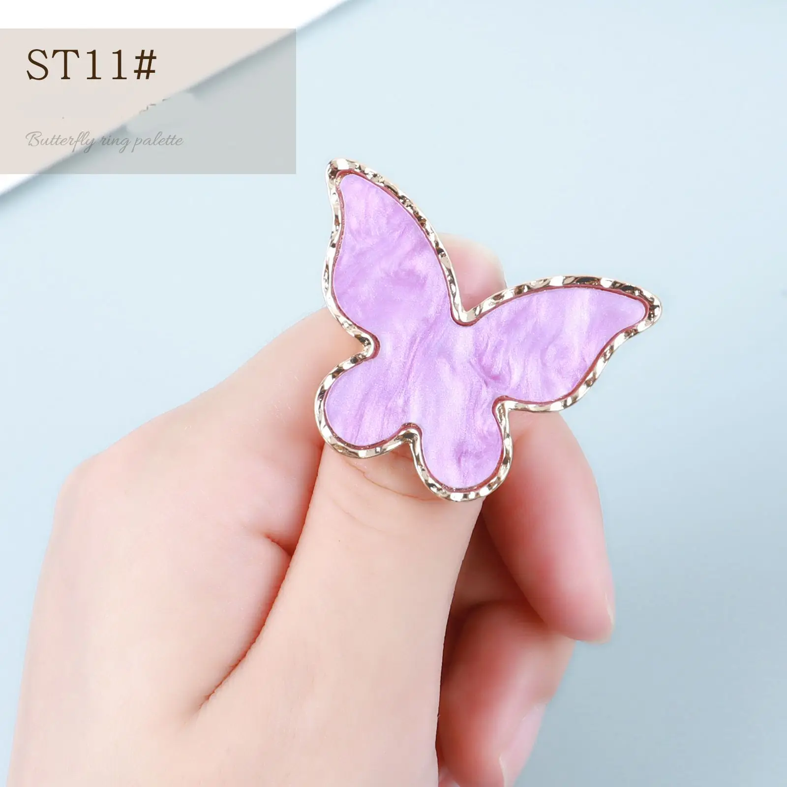 Stone Finger Ring Painting Palette Foundation Mixing Nail Art Palette Nail Art Plate Tips Pigment Holder Nail Display Stand