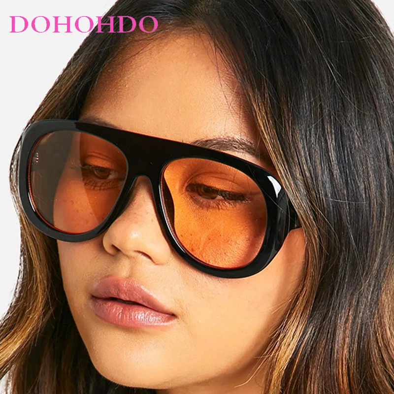 

One-piece Pilot Sunglasses For Women Men Retro Oversized Frame Outdoor Sports Sun Glasses Trending Shades UV400 Lentes De Sol