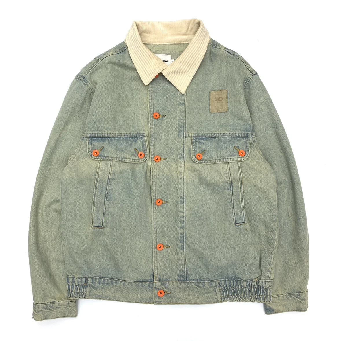 Corduroy Collar Denim Jacket for Men Amieaji Japan Style Drop Shoulder Hip-hop American Vintage Casual Motorcycle Workwear Coats