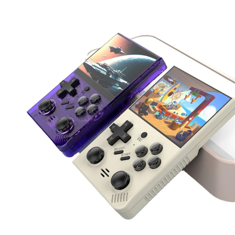 R35PlUS Retro Handheld Game Console 3.5 Inch Video Game Console Linux System Double Joystick Portable Pocket Video Player