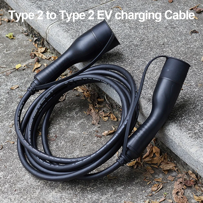 

Portable Electric Vehicle Charging Cable 16A/32A Type 2 to Type 2 IEC 62893-3 Compatible for 3.5/7/11/22KW Charging Public Stati