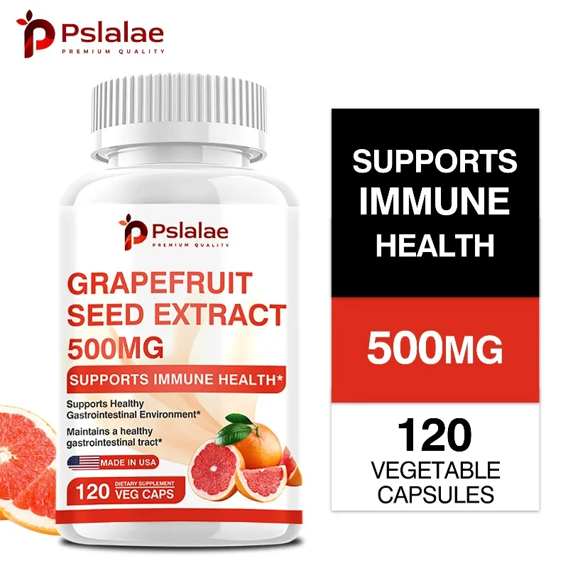 

Grapefruit Seed Extract 500mg - It Has Antioxidant Properties, Supports Heart and Skin Health, Slows Down Aging, Boosts Energy