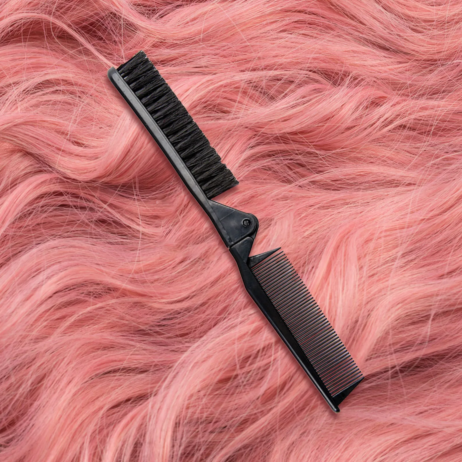 3 قطع مشط شعر قابل للطي للسفر، مقبض مريح، تصميم قابل للطي، استخدام مزدوج الجانب للرجال والنساء، سهل الحمل للمغامرة الخارجية