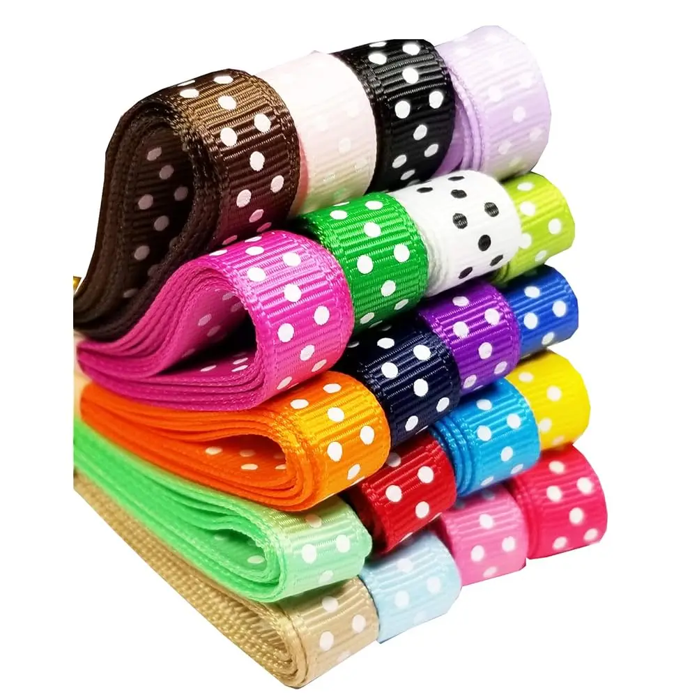 

Лента из гросгрена/сатина/сатиновой тесьмы/тесьмы для рукоделия (40 ярдов (20x2 ярда) 3/8 дюйма) для танцев, цветочных композиций, упаковки подарков, шитья...