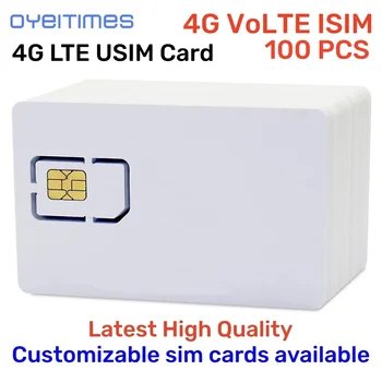 쓰기 가능 프로그래밍 가능 빈 SIM ISIM USIM 카드, 마이크로 SIM 카드, 4G LTE WCDMA GSM 나노, 마이크로 나노 2FF 3FF 4FF, 3 인 1, 100 개/로트 