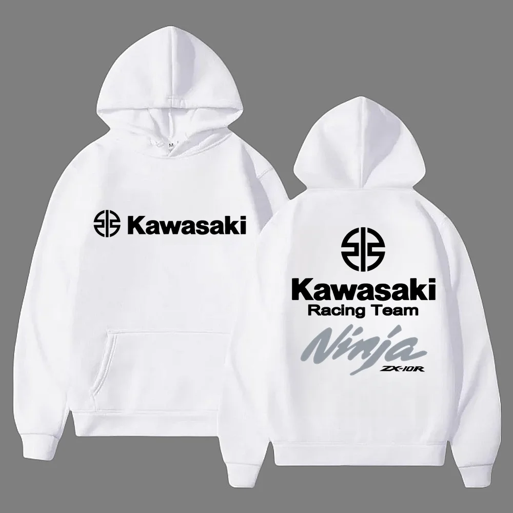 

KAWASAKI Motorcycle Hoodie Men's and Women's Printed Wool Hoodie Warm Top, Spring and Autumn Casual Sports Hoodie