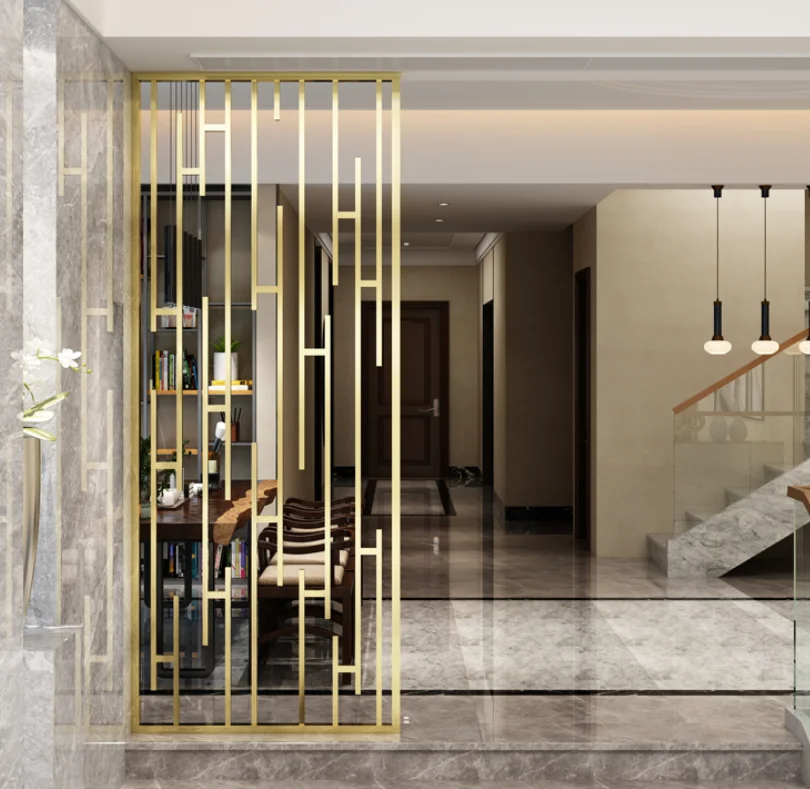 Modern Style Household Indoor Stainless Steel Panel Screen Partition with Environmental Protection and Multi-Functional Design
