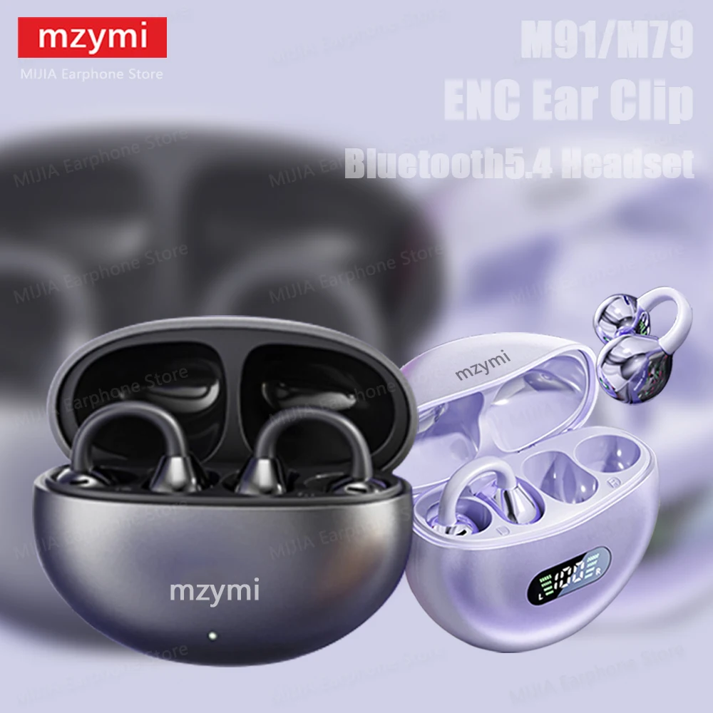 Mzymi-auriculares inalámbricos M79/M91, con Clip para la oreja, deportivos, Bluetooth 5,4, Control táctil, ENC, cancelación de ruido para XIAOMI