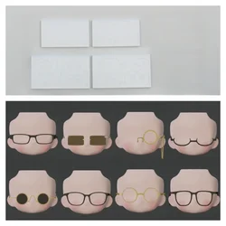 Ultra Light Stone Sculpture Clay Q Version Doll Glasses Silicone Mold DIY Polymer Clay Cartoon Character Decoration Accessories