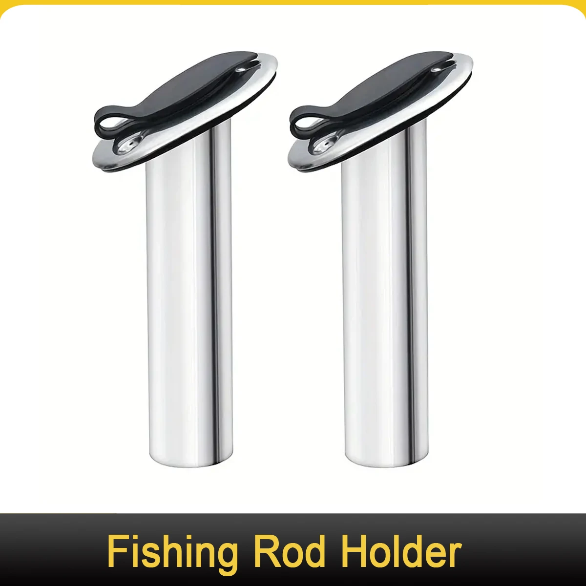 

2PCS Stainless Steel Flush Mount Boat Fishing Rod Holder 30 Degree Rod Pod for Marine Boat