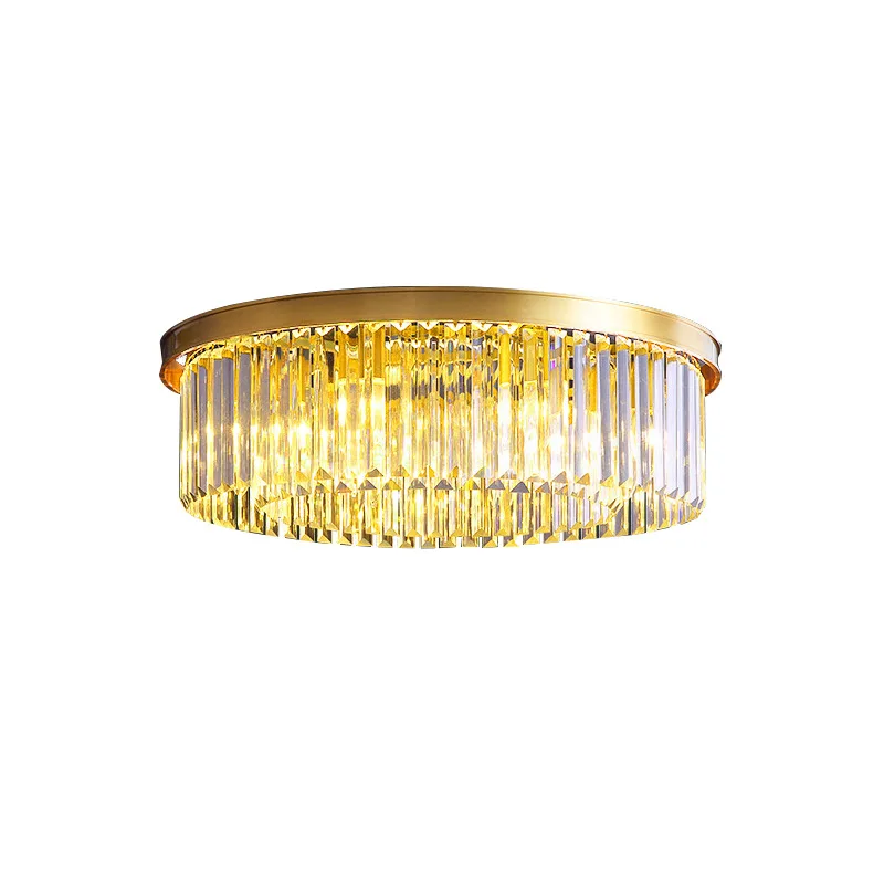 Living room lamp spot crystal all-copper ceiling lamp post-modern light luxury bedroom room ceiling lamp simple study lamp