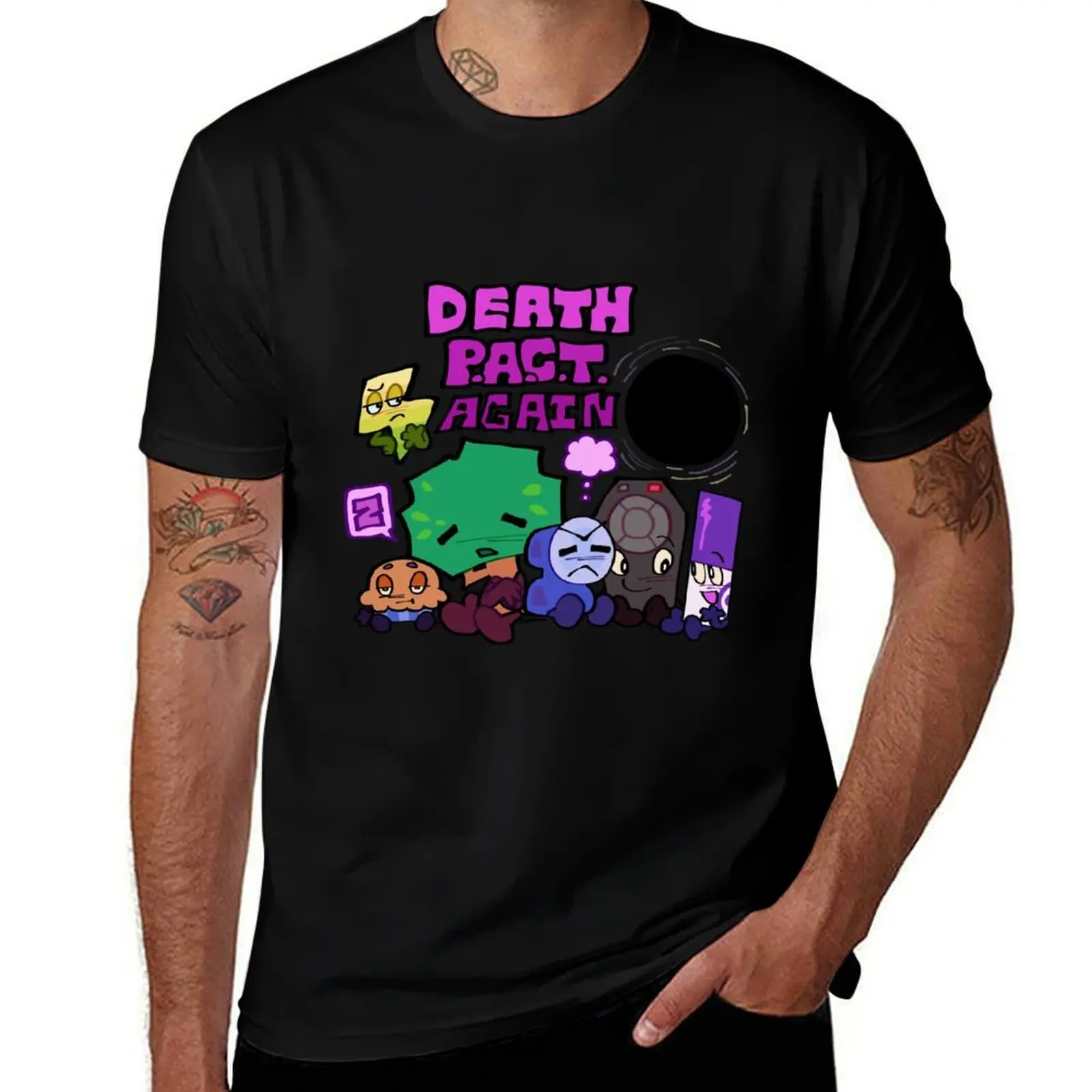 Team death pact chilling T-Shirt Big Size Short Sleeve Casual Top T-Shirt