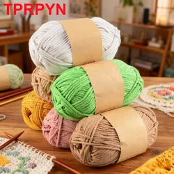 100g 1Pc Crocheting hollow Yarn Cotton round hand Knitting Yarn bag cushion mat Crocheting Yarn DIY hat shoe mat slipper