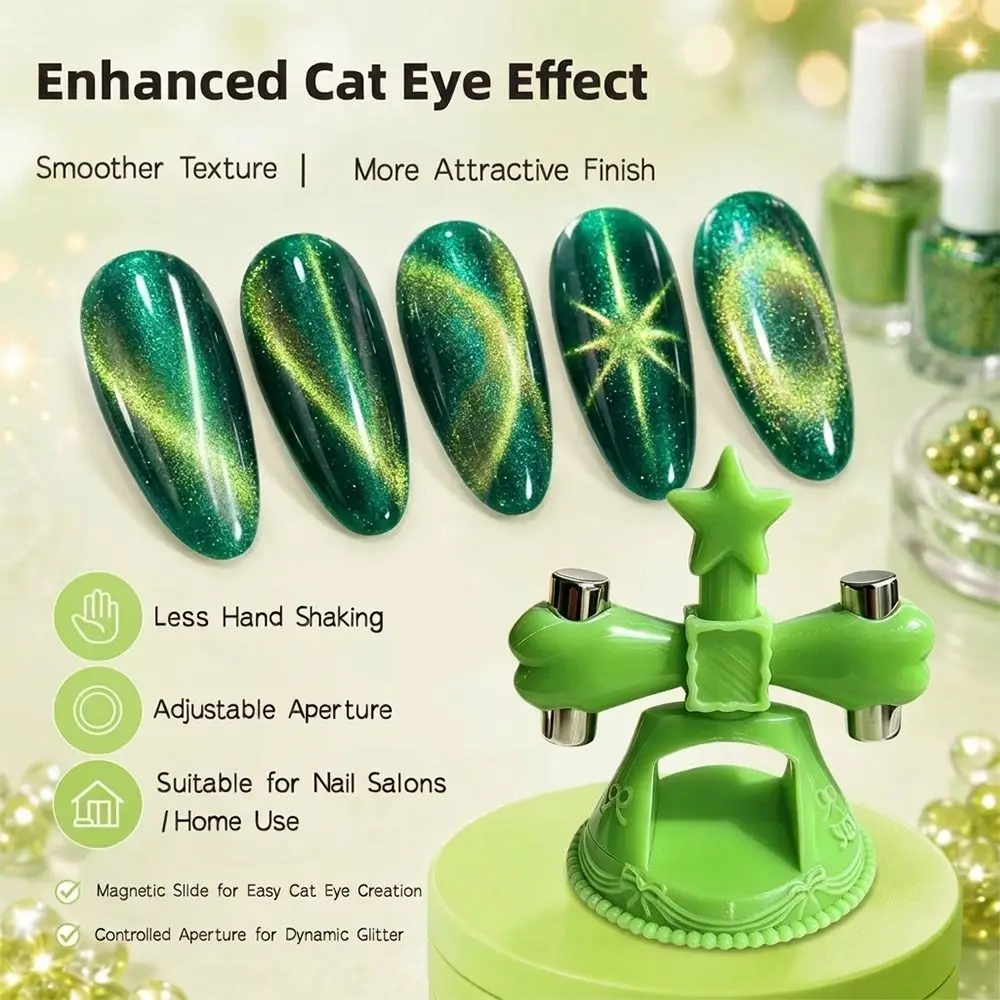 Rotatable Cat Eye Nail Magnet DIY Elevated Base Nail Art Magnet Tool Dual Positioning Magnets The Smart High-clearance Stand