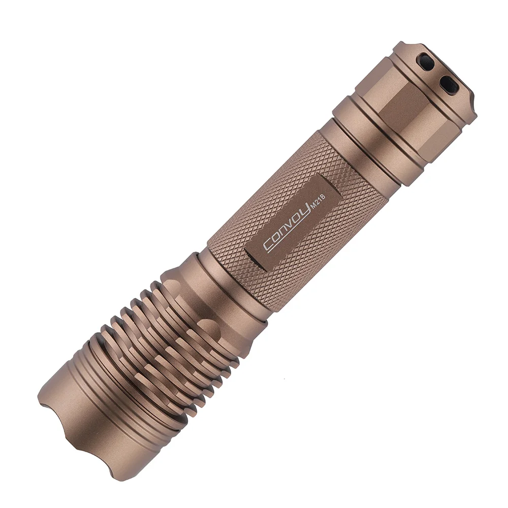 Convoy M21B tan 21700 flashlight