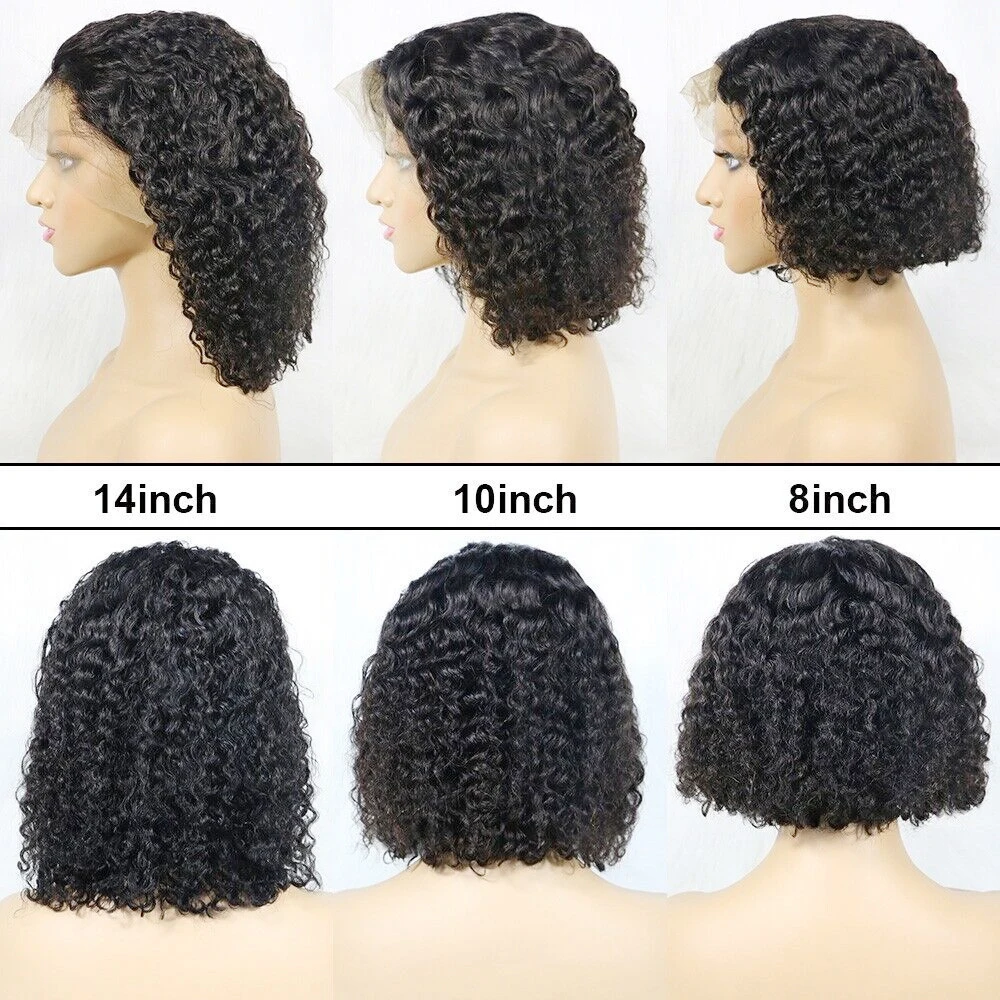 Glueless Wig Hd Lace Wig 13X6 5X5 Closure Wig Curly Bob Wig Lace Front Wig Human Hair Deep Wave Bobs Human Hair Lace Frontal Wig