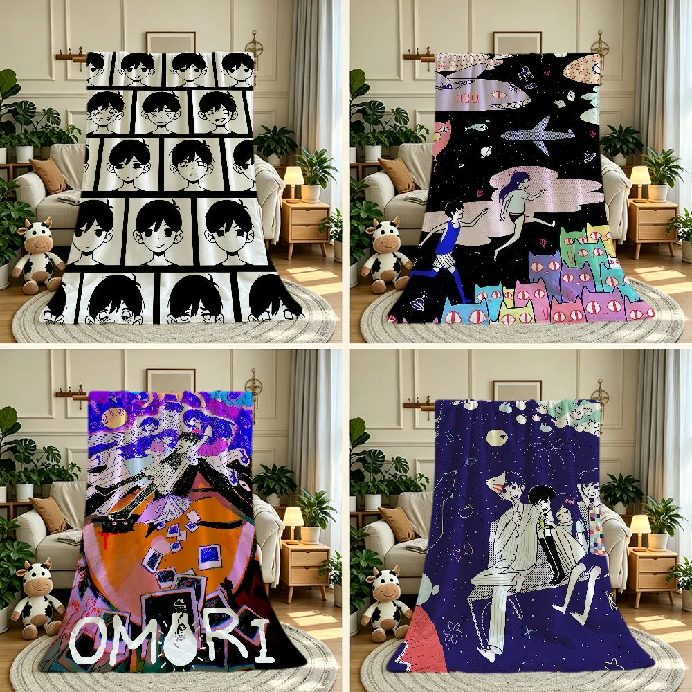 O-Omori-I Cute Cool Blanket Throw Super Cosy Plush Living Room Sofa Couch Childish Birthday Gifts