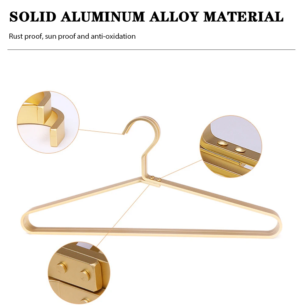 5PCS Aluminum Alloy Clothes Rack Hanging Clothes Rack Home Drying Rack Jacket Coat Hanger Thick Clothes Storage Racks