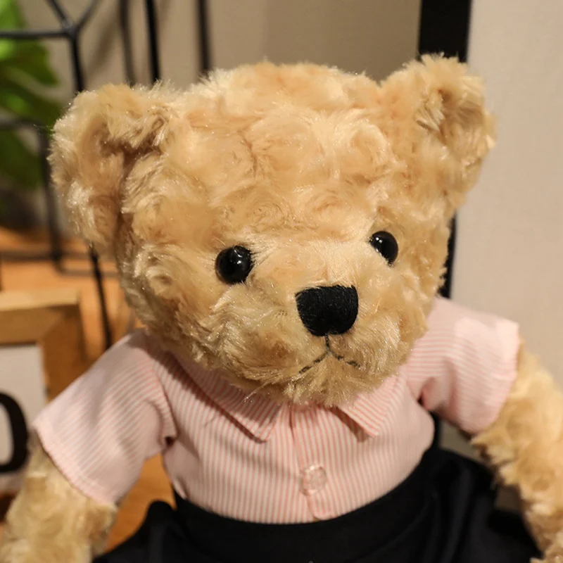 25cmのかわいいカラフルな服を着たクマのぬいぐるみ、抱き枕、誕生日プレゼント、女の子の家のリビングルームや寝室に最適なテディベア