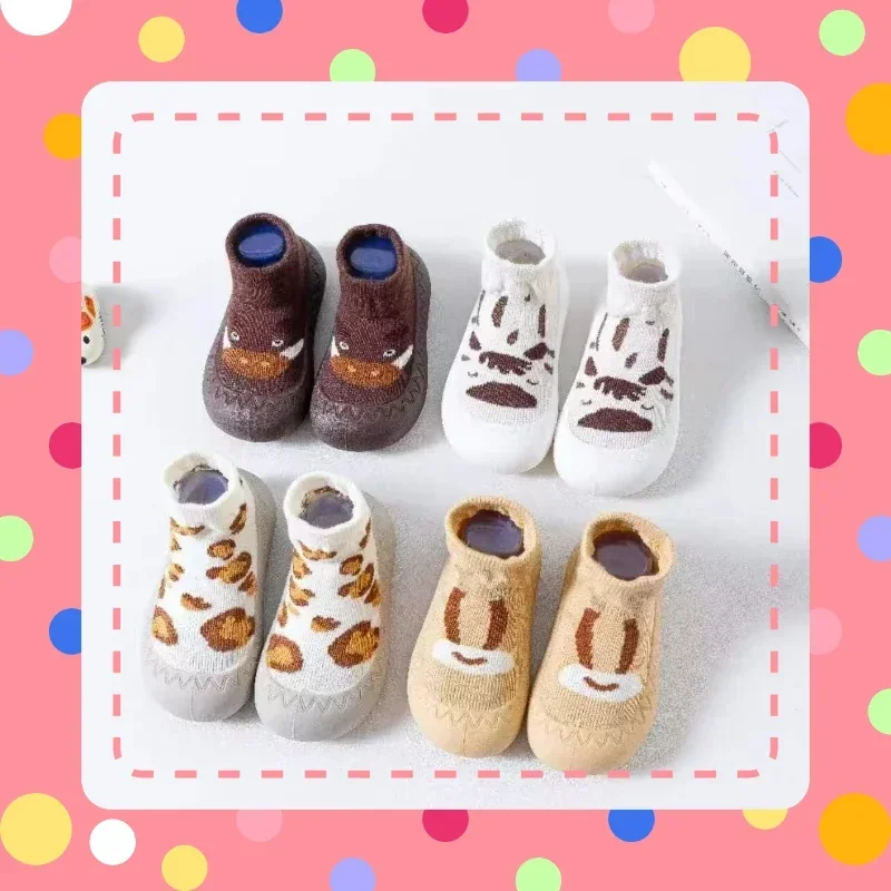 

Summer Style Summer Bag Head Cartoon Mid-tube Sock Shoes Baby Indoor Soft Sole Anti-slip Toddler Shoes Anti-collision Feet