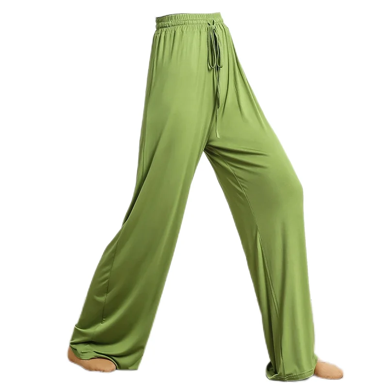 Modale Wijde Pijpen Broek Moderne Dancer Praktijk Cloud Broek Vrouwen Klassieke Dans Yoga Kleding Hoge Taille Trekkoord Licht Gewicht