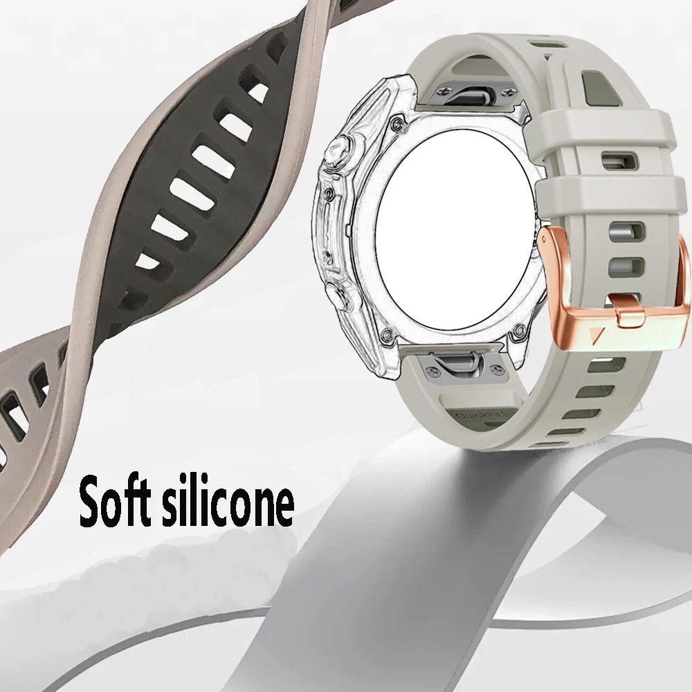 Quickfit 20 مللي متر حزام ساعة سيليكون للرجال والنساء ل Garmin ساعة Fenix 8-43 مللي متر Smartwatch اكسسوارات مهرجان حزام ساعة اليد
