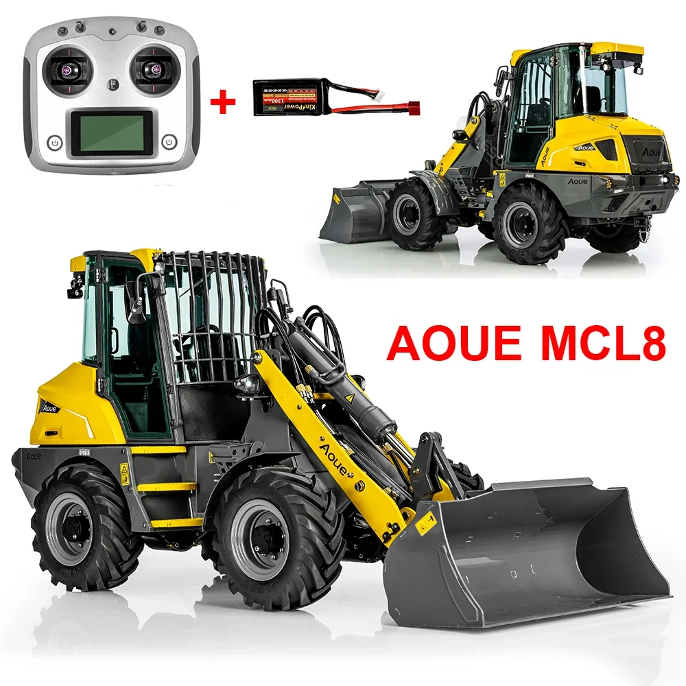 NEW LESU AOUE MCL8 1/14 Hydraulic RC Wheel Loader Model Lighting Sound System Servo Motor Engineering RC Car Adult Boy Toys