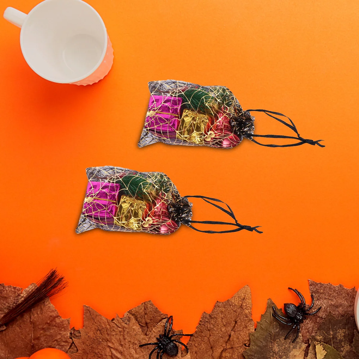 

100 Pcs Sweets Party Bags Gift Storage Favors Organza Jewelry Candy Halloween Sheer Goodie
