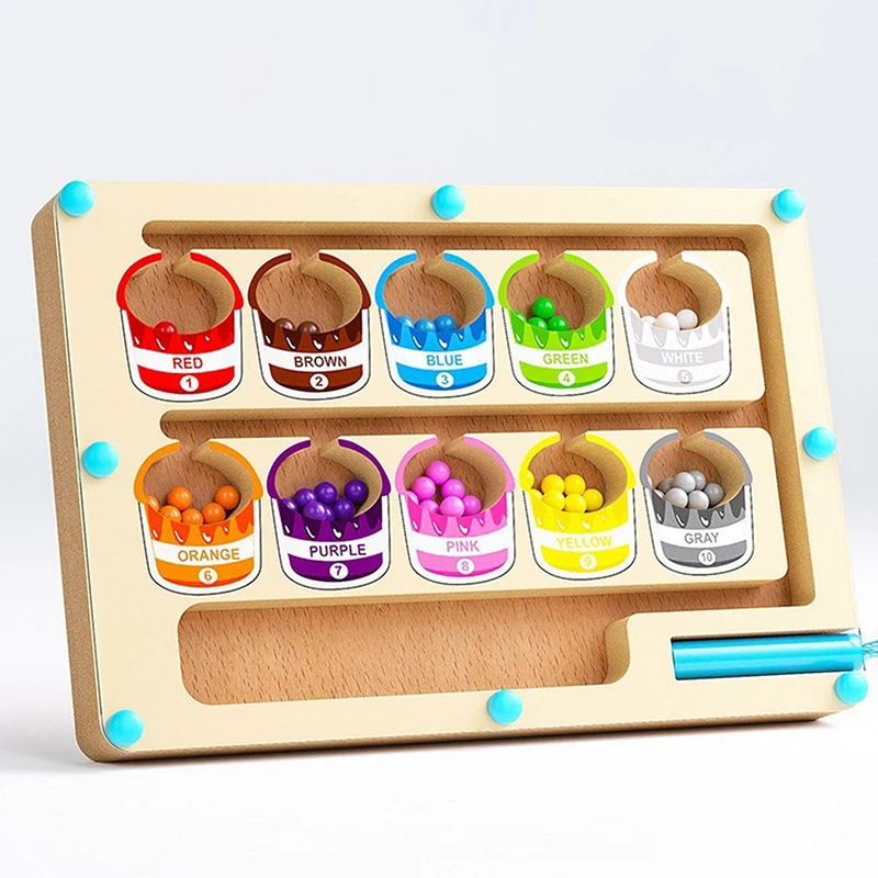Magnetic Maze Toy With Magnetic Digital Beads For Puzzle Practice And Attention Training Games Strengthens Problem Solving Skill