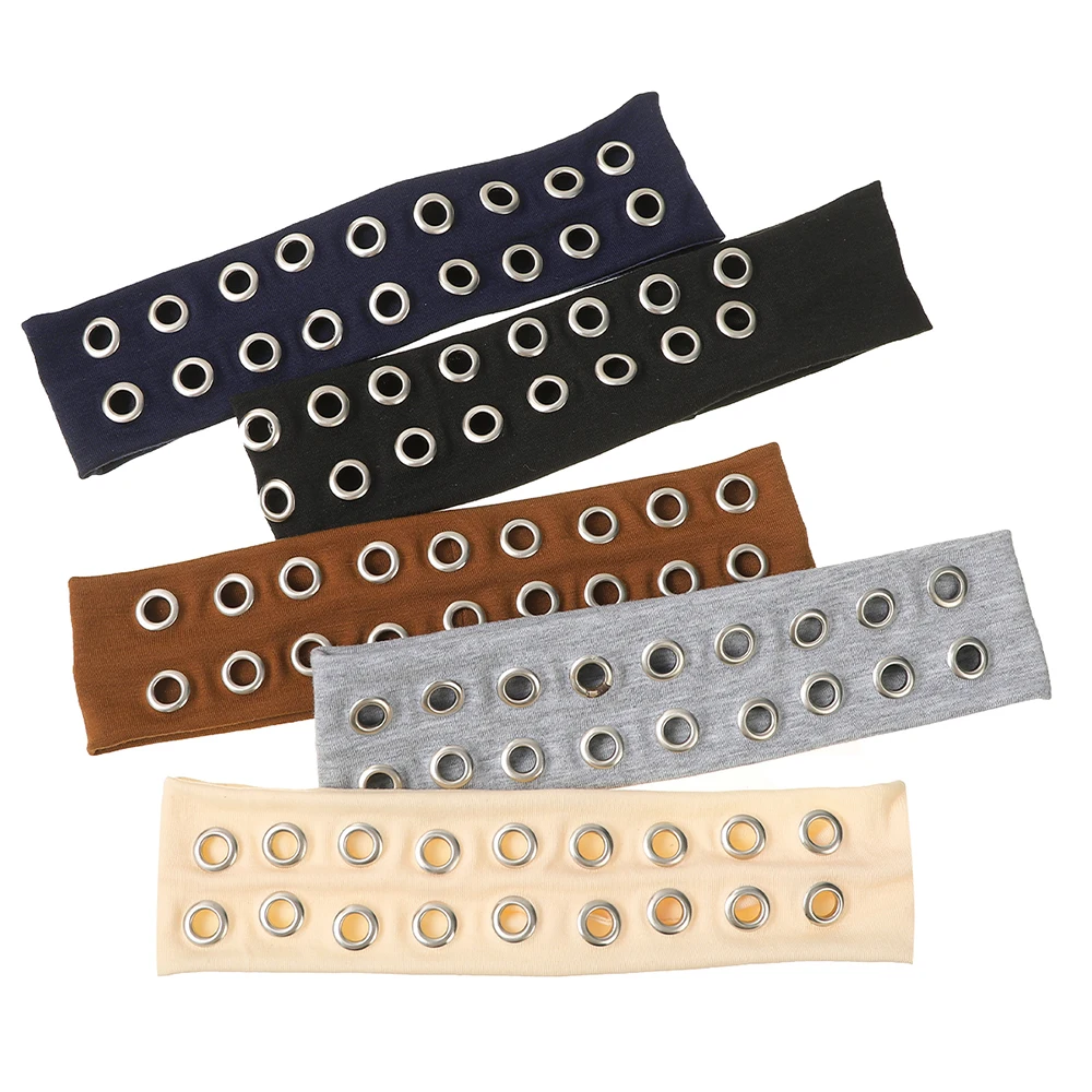 

Сплошной цвет в стиле панк-рок, хэви-метал, музыкальная повязка на голову, новая мода, простые повязки для волос для женщин, широкие повязки на голову, аксессуары для волос