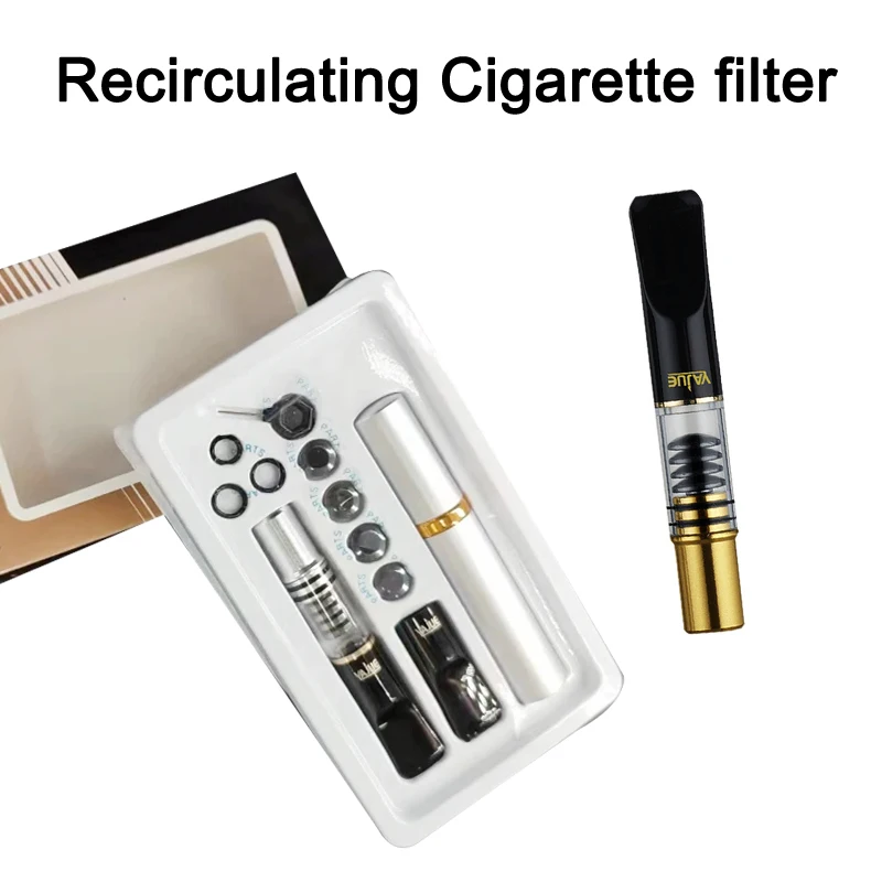 

Acrylic Microfilter Tobacco Filter Removable to Clean Recyclable Mouthpiece for cigarette Tar Filtration Portable Smoking Holder