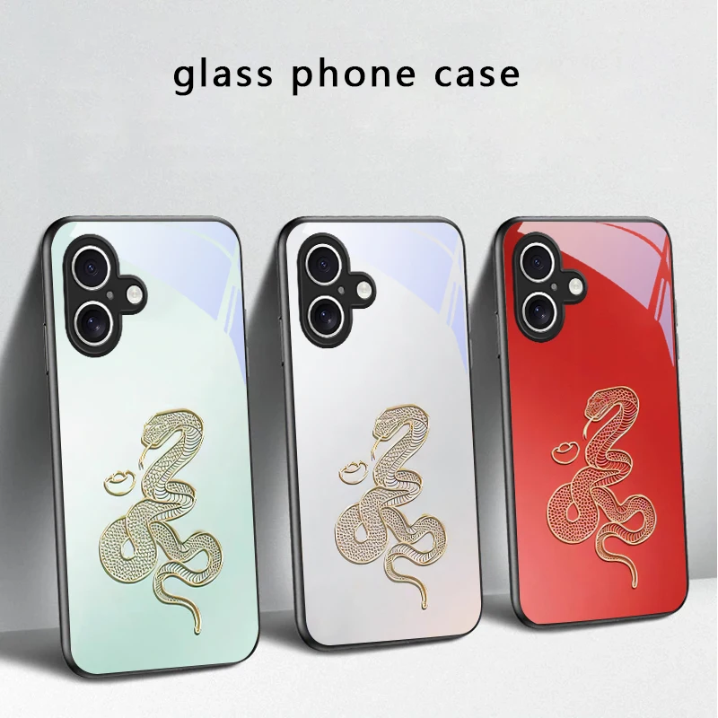 

Xuanjin Secret Pattern For iPhone 17 Air 16 E 15 Plus 14 Pro Max 13 12 mini 11 5 6 7 8 Plus XR XSMax SE Black Glass Phone Case