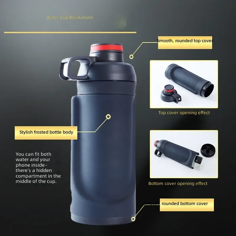 For Hidden Mobile Phone Water Cup with Secret Compartment for Students Dormitory Anti Check Metal Detector Proof Artifact