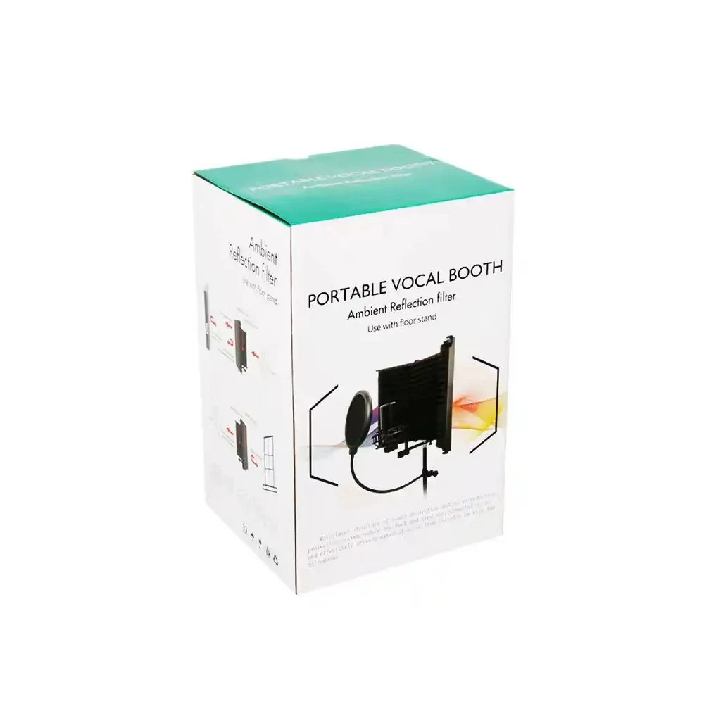 3 / 5 Panel Reflection Filters Professional Studio Recording Microphone Isolation Shield Suitable For Any Condenser Mic view 2