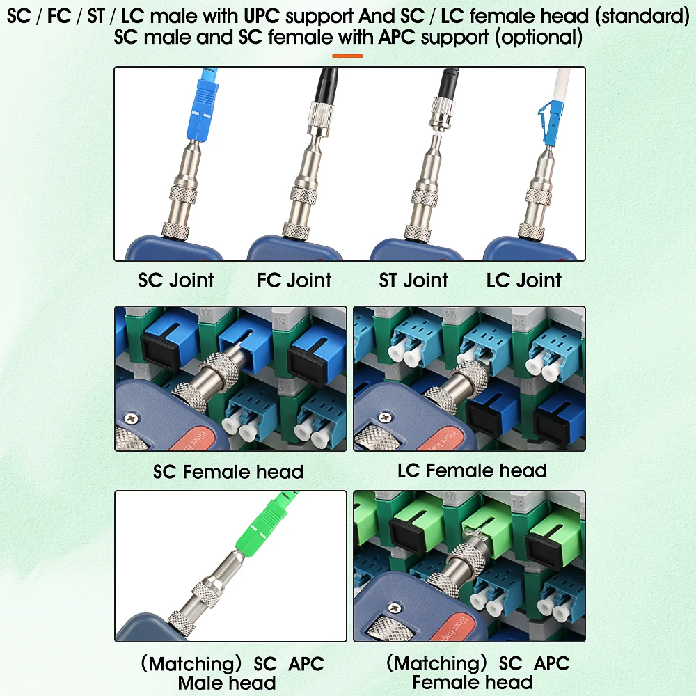 Fiber Optic Microscope AUA-400 FTTH Cleaning Tool Face Magnifying Glass SCUPC/SCAPC Interface Fiber Optic Face Detector