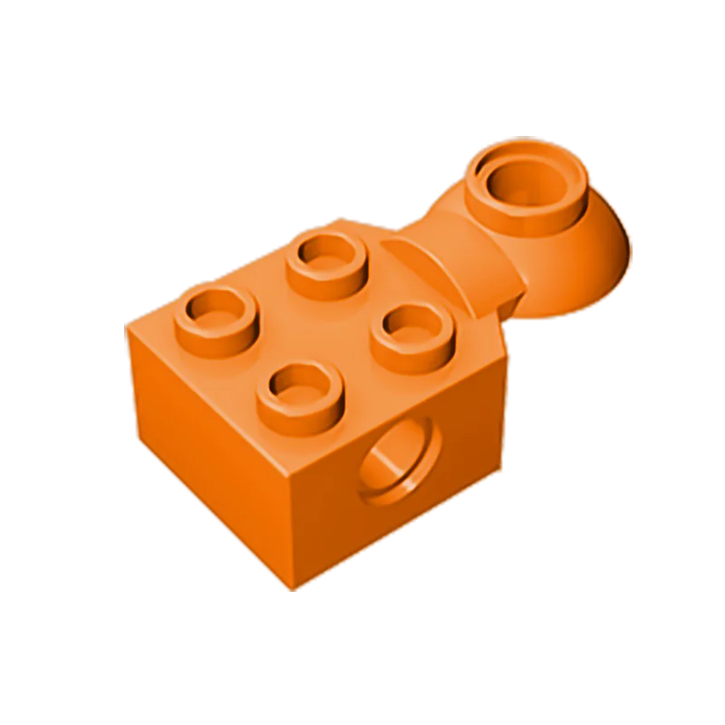 Gobricks GDS-1089 Technical, Brick Modified 2 x 2 with Pin Hole, Rotation Joint Ball Half  compatible with lego 48170