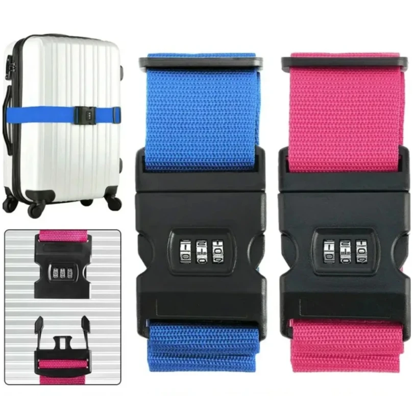 

Luggage Strap Anti-theft Luggage Buckle Password Adjustable Bundling Packing Baggage Belt Suitcase Trunk Belts Bag Accessories