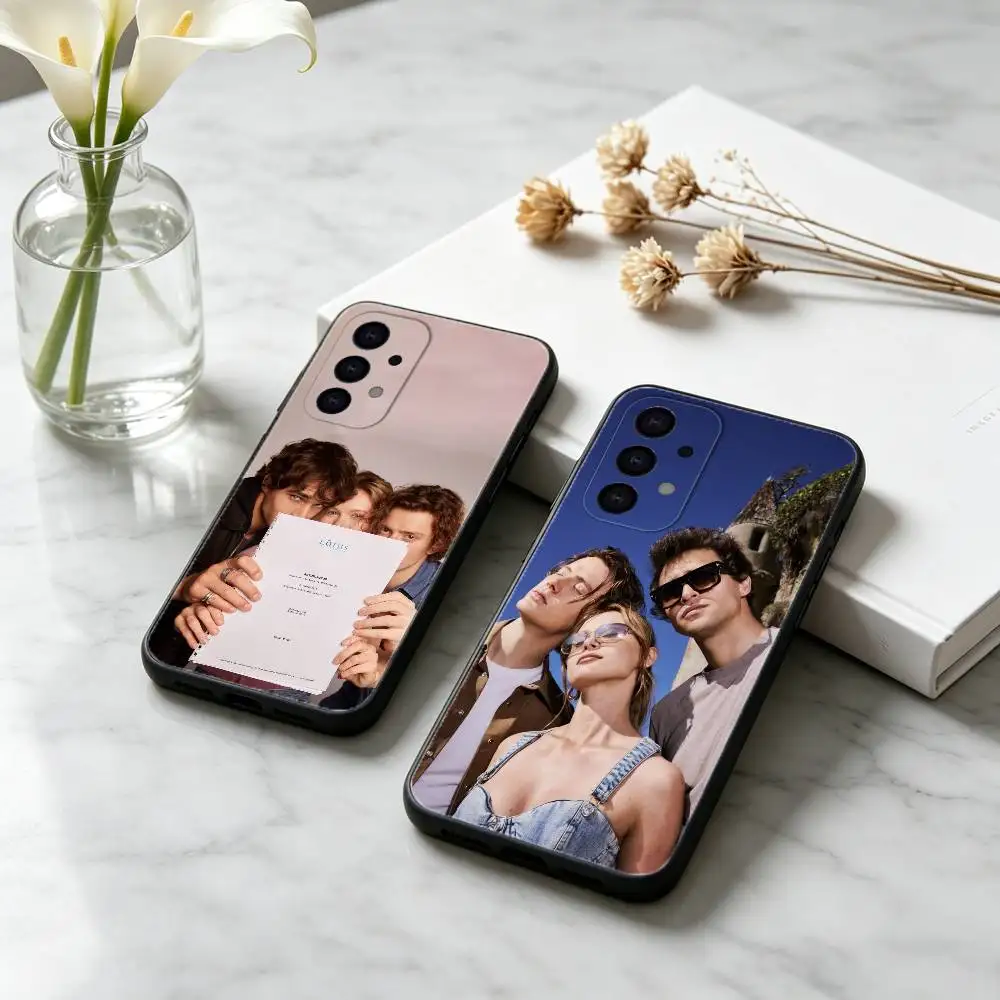 Funda Magnética para Teléfono L-Love Me Love Me Cuori para Samsung S25,24,23,22,30,21,10,9,Ultra,Plus,Lite, Negra Suave