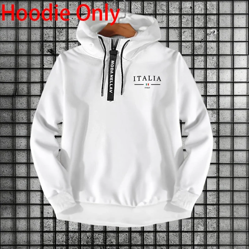 New 2026 Men's Tracksuit Casual Half Zipper Hoodie Sweatshirts Outdoors Sports Jogging Clothing Autumn Winter Fashion Streetwear gallery 3