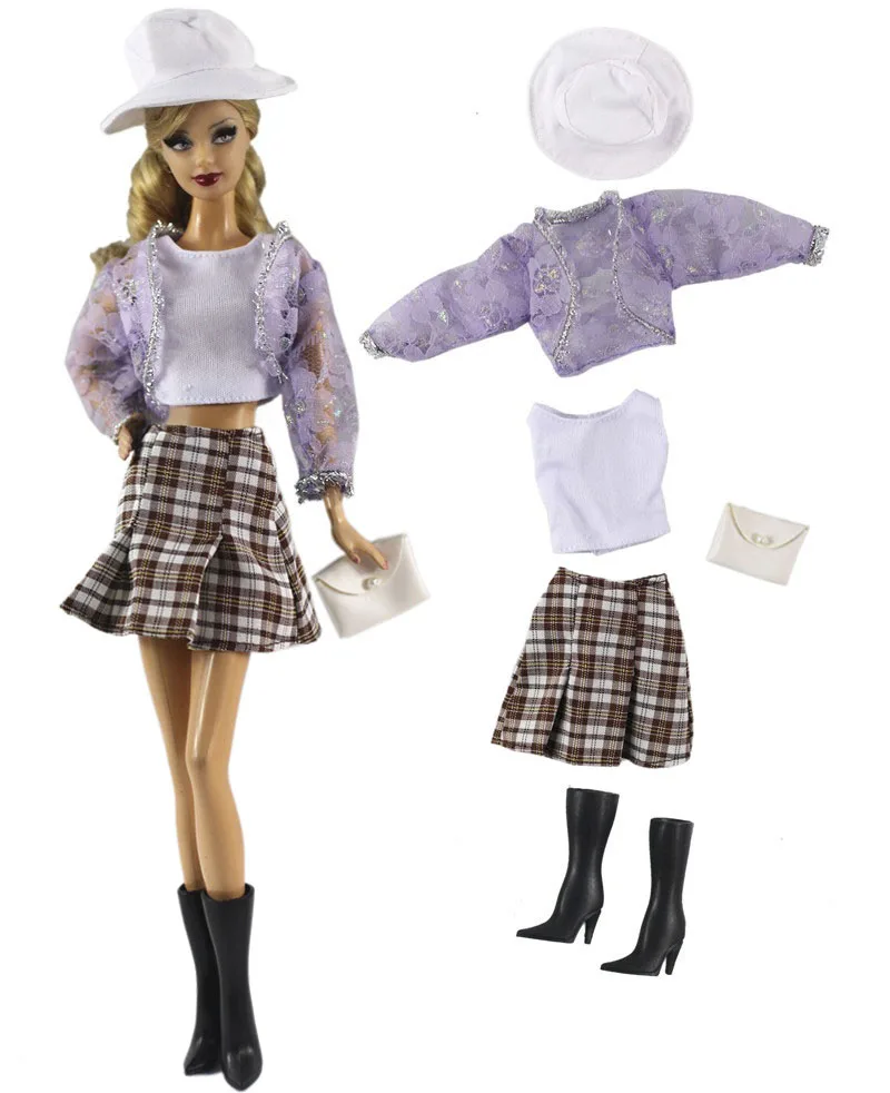 1 Set Doll Clothes 1:6 Scale Dress Outfit for 11.5 Inch 30cm Doll Many Style for Choice Gifts for Girls Doll Accessories #2