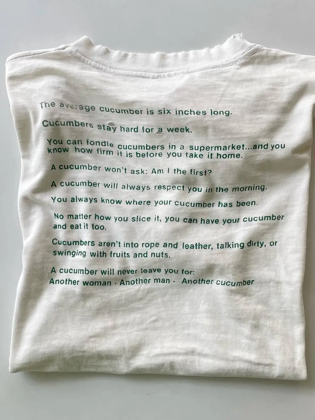Retro American Humor Print round Neck Short Sleeve T-Shirt Shoulder Drop Style Couple Model Cotton Skin-friendly Breathable