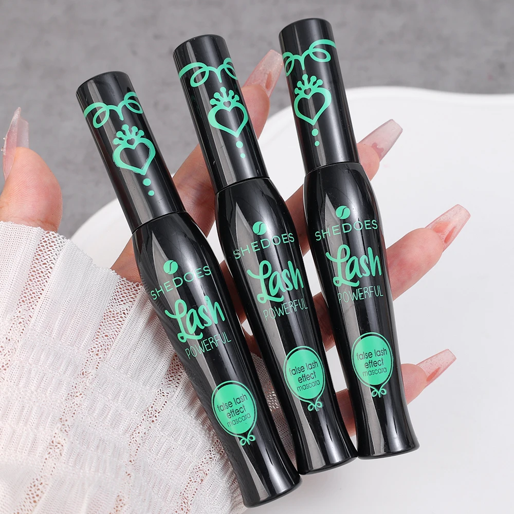 Mascara a lunga durata impermeabile 4D fibra di seta Curling Volume ciglia spesse allungamento Mascara liscio estensioni delle ciglia trucco